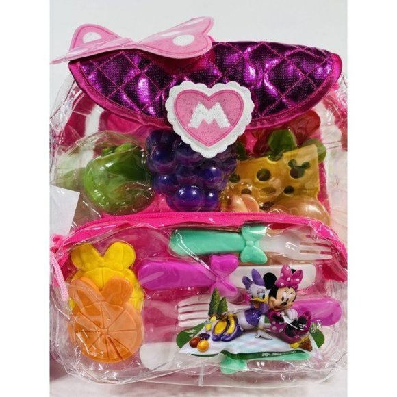 Disney Junior Minnie Backpack Picnic Playset 18 Piece Set - Picture 6 of 16